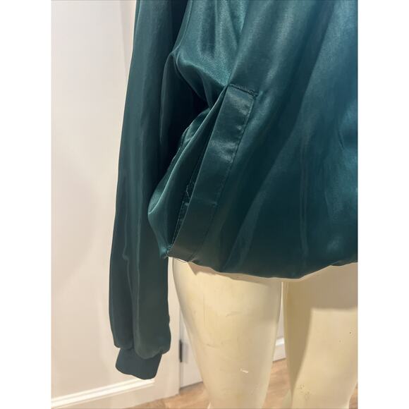 Vintage West Ark Mens Green Bomber jacket Print Wonderland Camp Jacket Sz Large - Picture 3 of 7